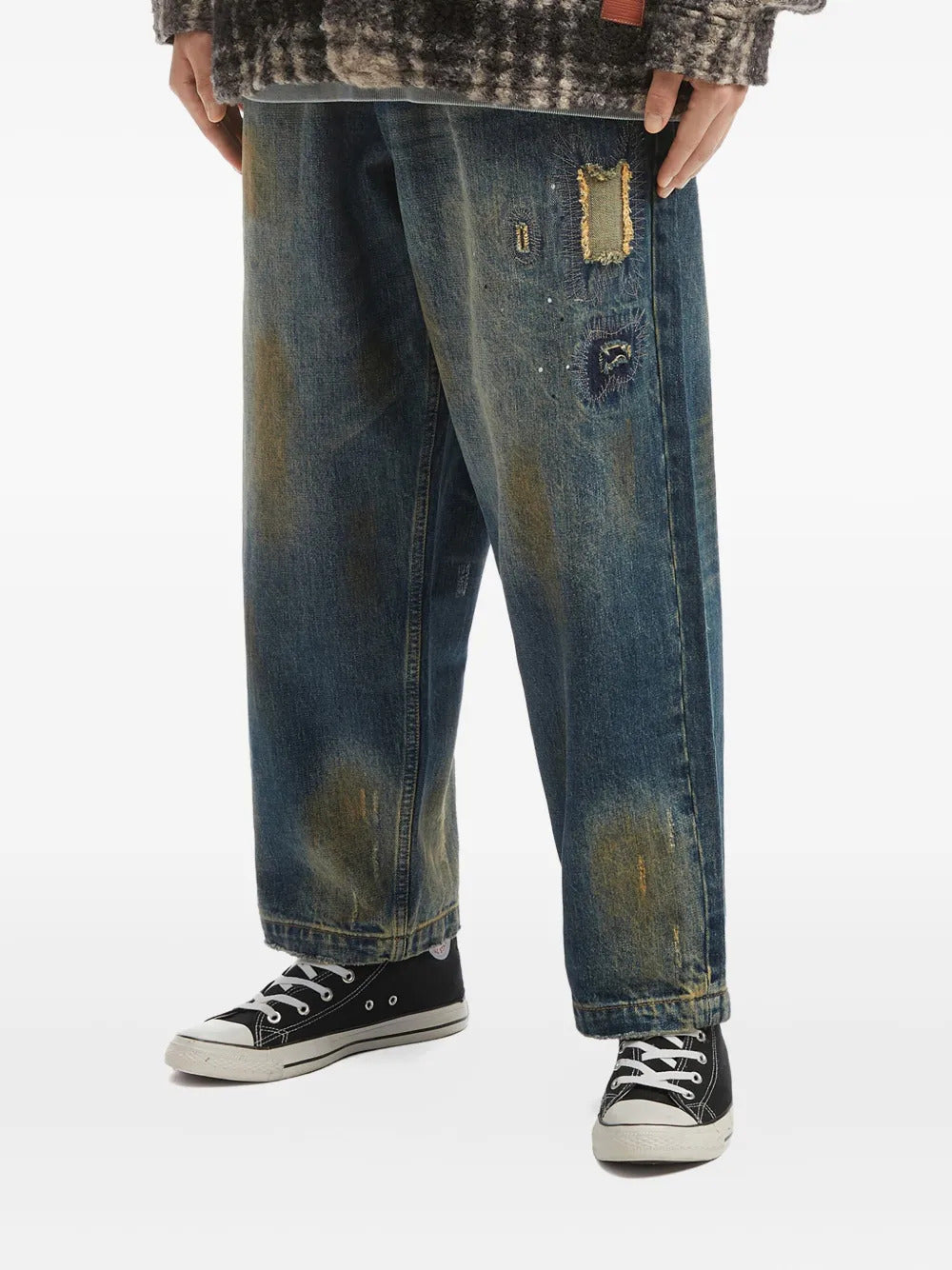 aftermaths  patchwork jeans