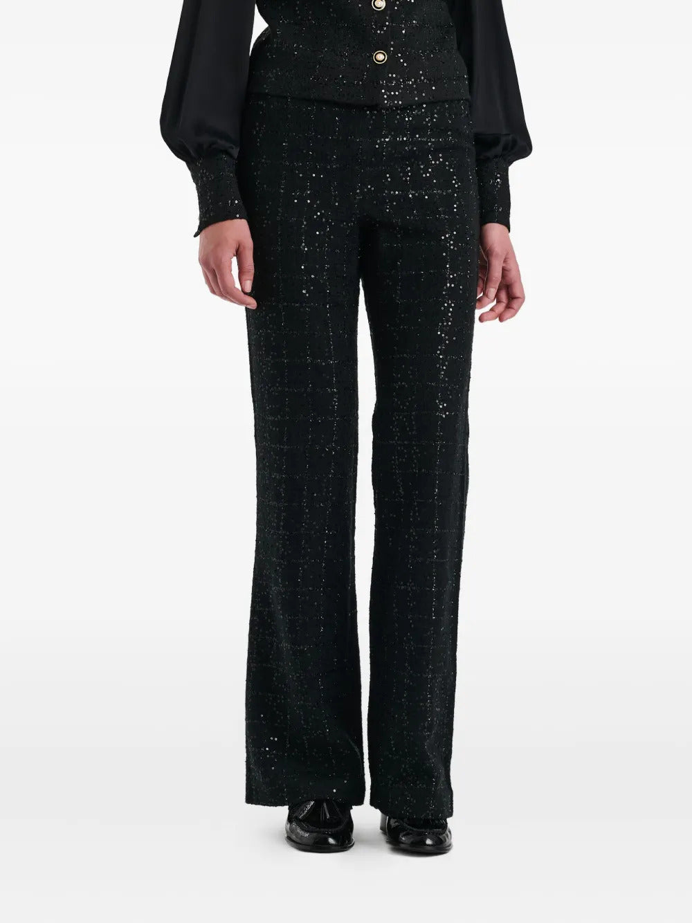 WEILL PARIS tweed sequin trousers