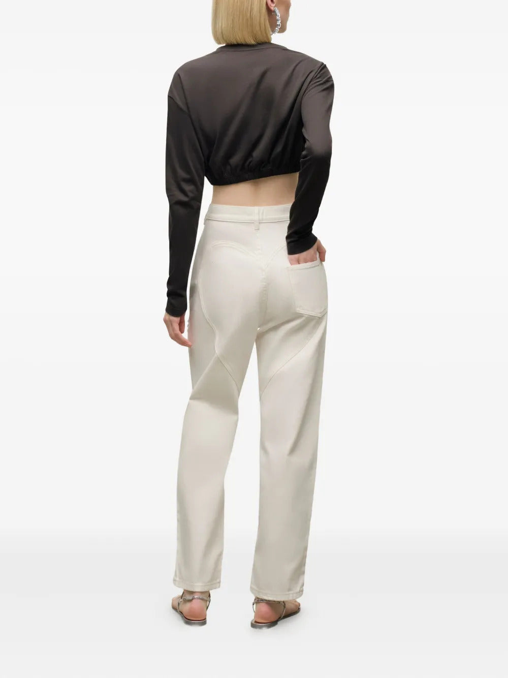 AREA crystal-cluster long-sleeve t-shirt