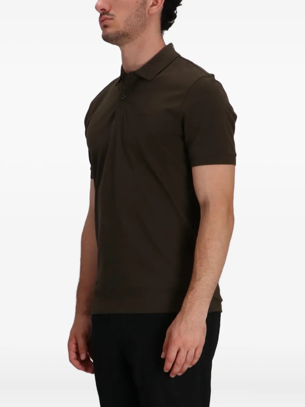 BOSS  logo-embroidered polo shirt