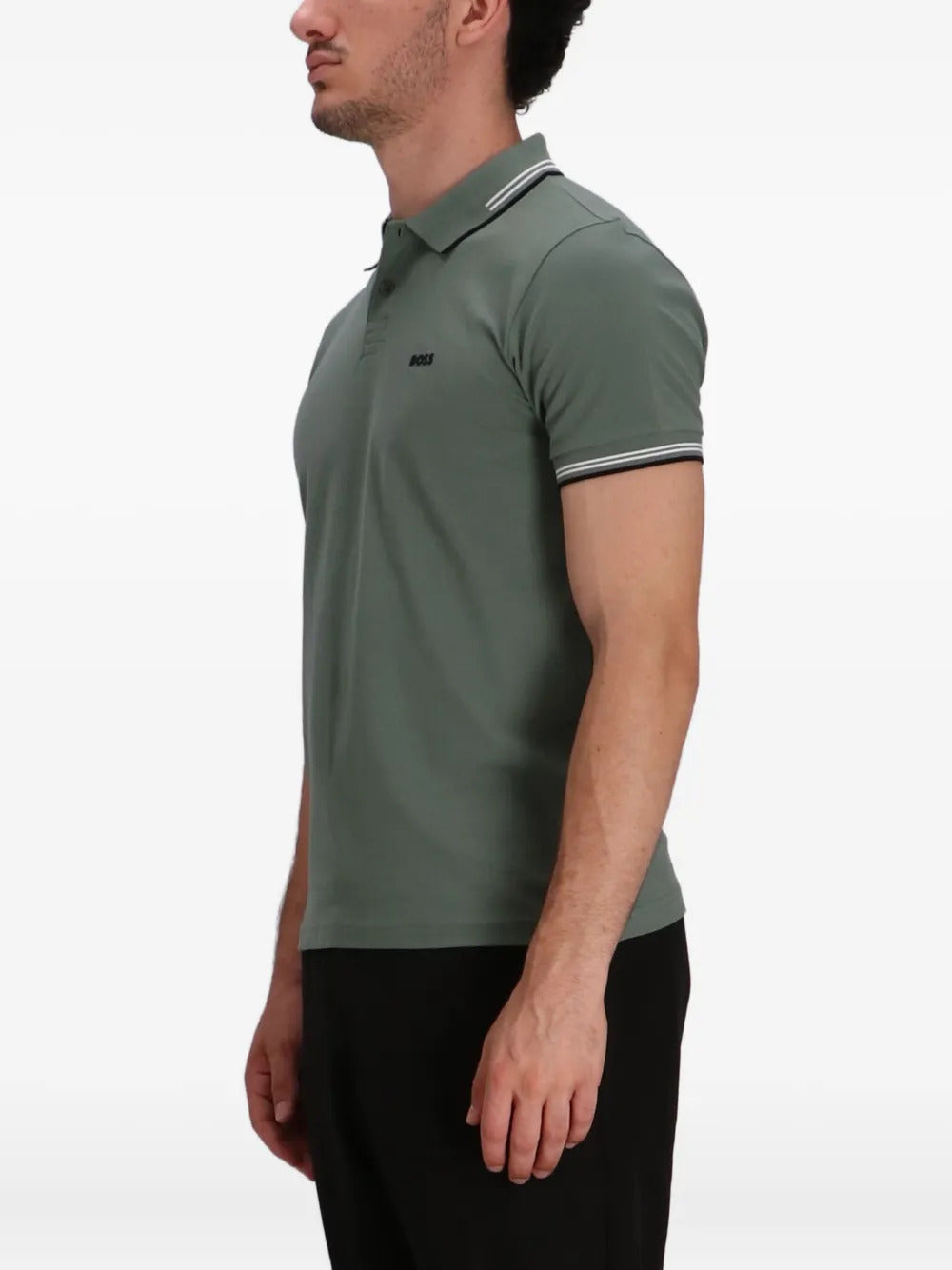 BOSS  logo-detail polo shirt