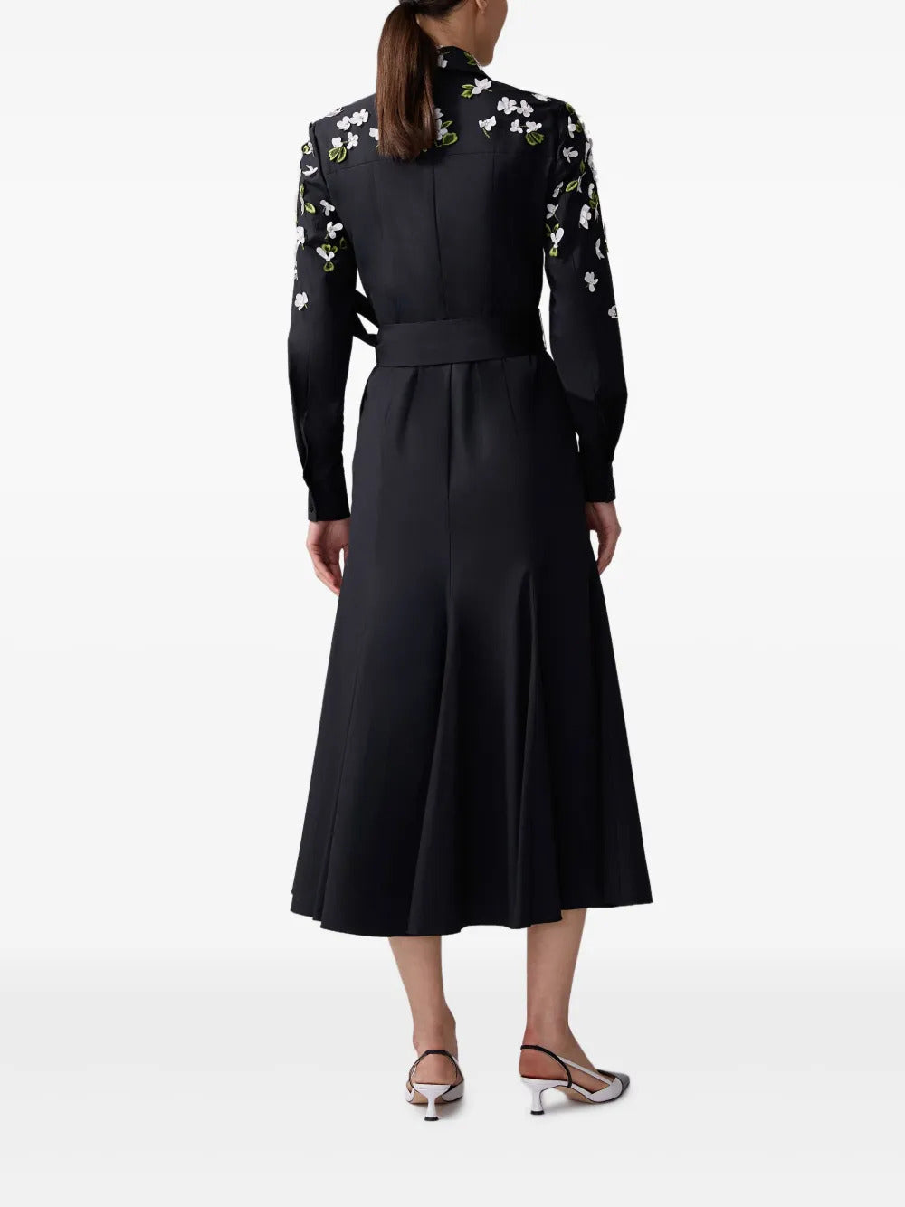 Carolina Herrera  floral-embroidered midi dress
