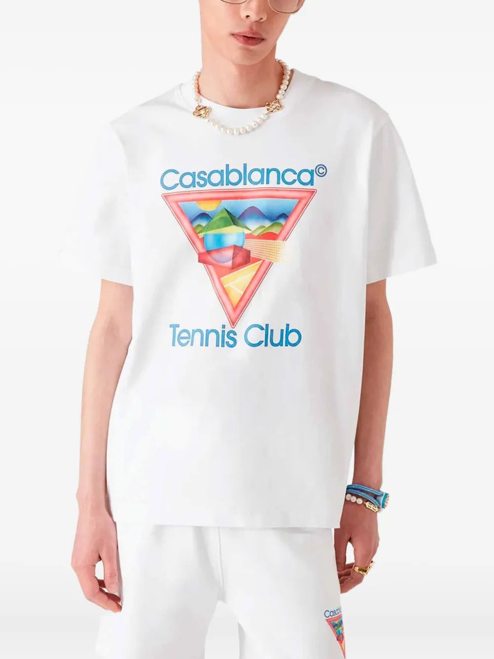 Casablanca  graphic print round neck T-shirt