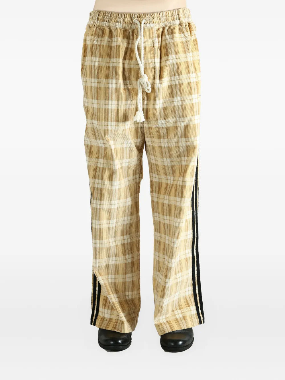 adidas  plaid-pattern trousers
