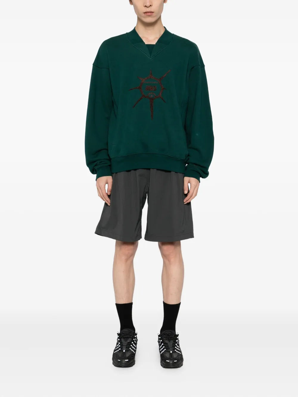 ASICS  graphic-embroidered sweatshirt