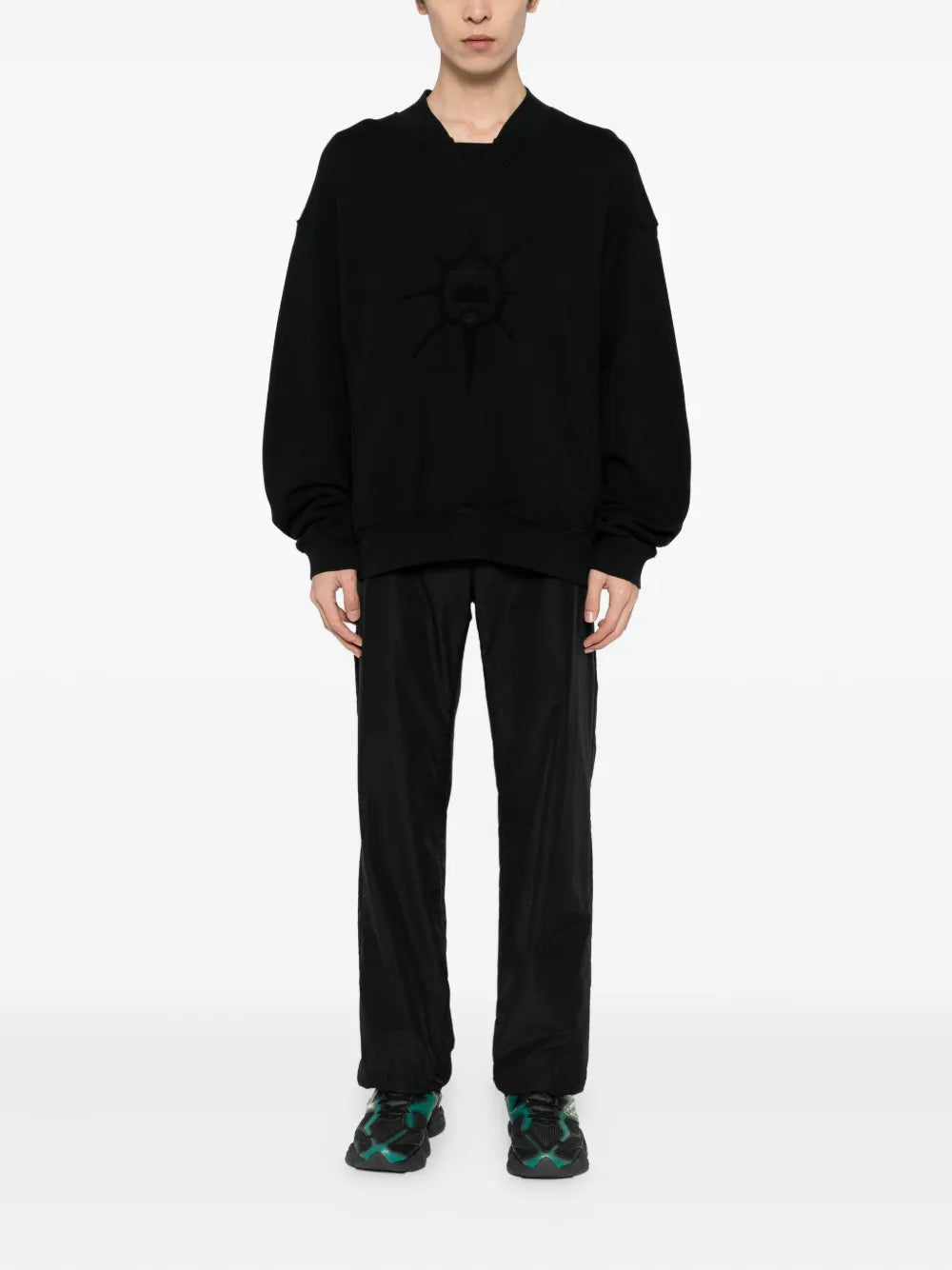 ASICS  graphic-embroidered sweatshirt