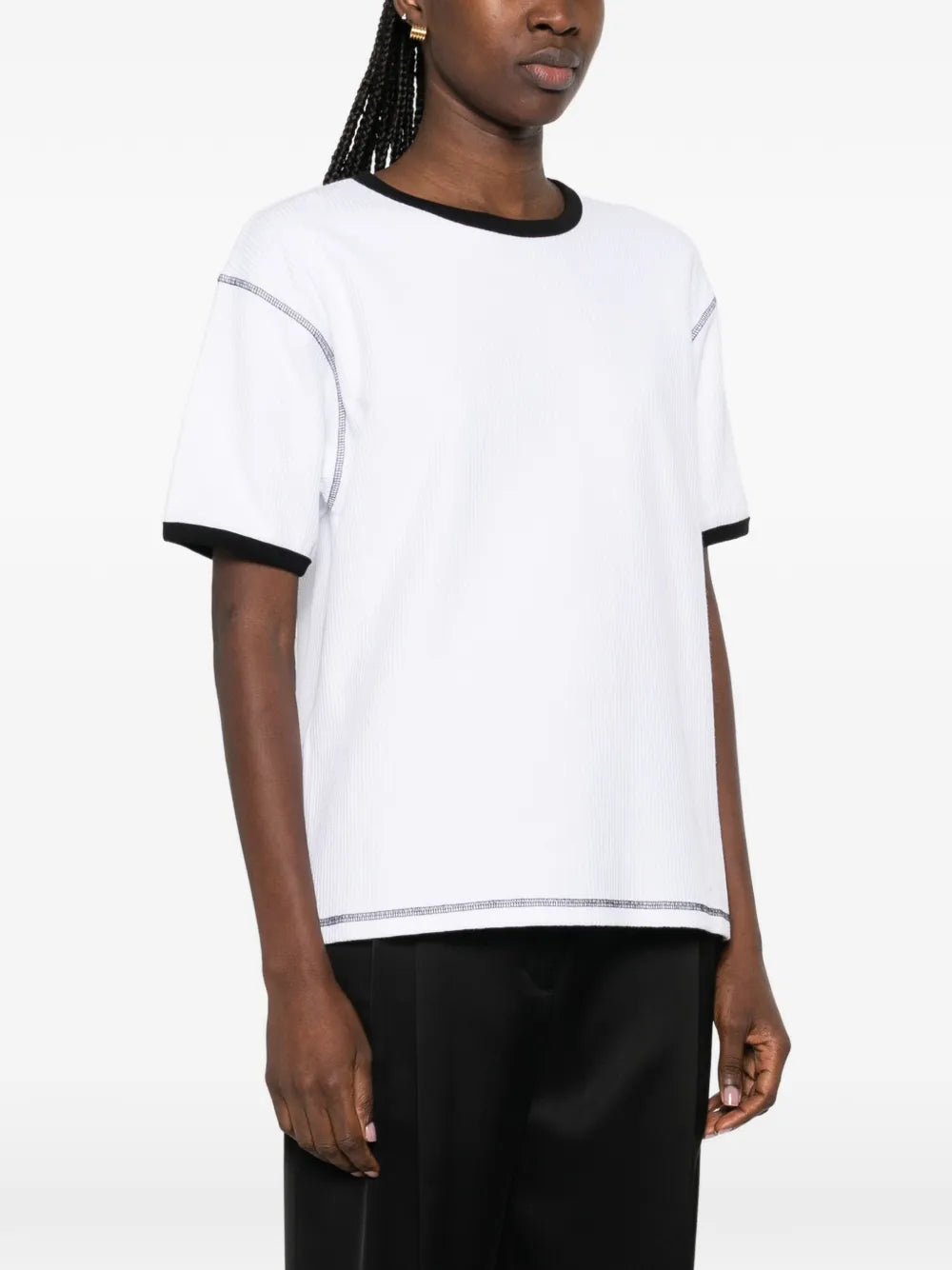 Aya Muse  waffle trim T-shirt