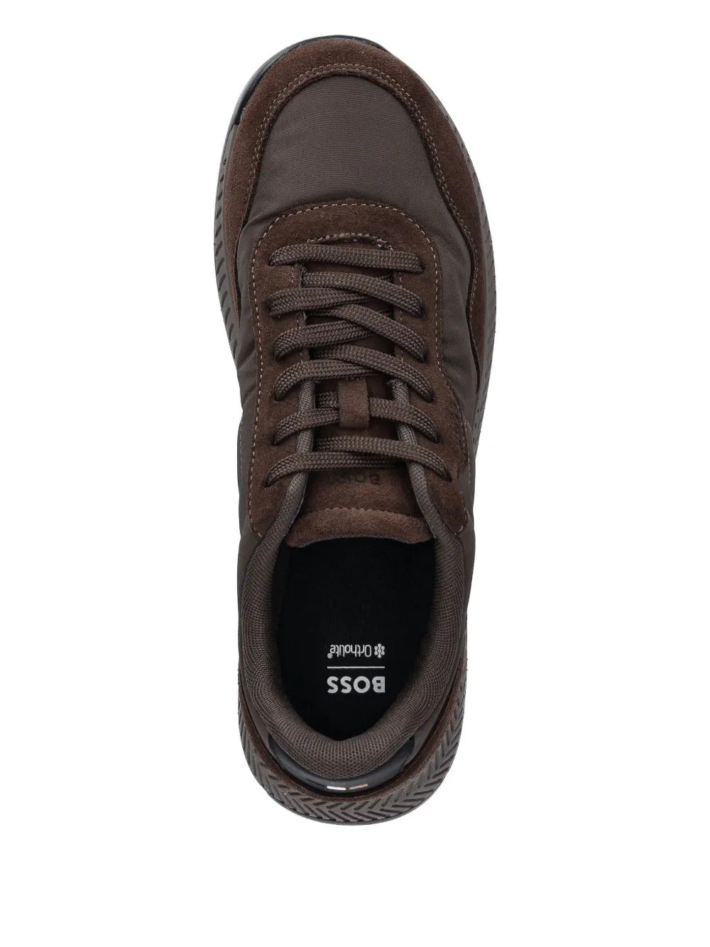 BOSS panelled lace-up sneakers