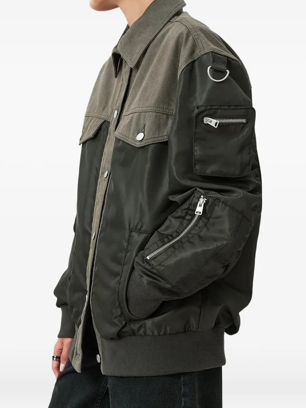AllSaints Verity chest-pockets bomber jacket