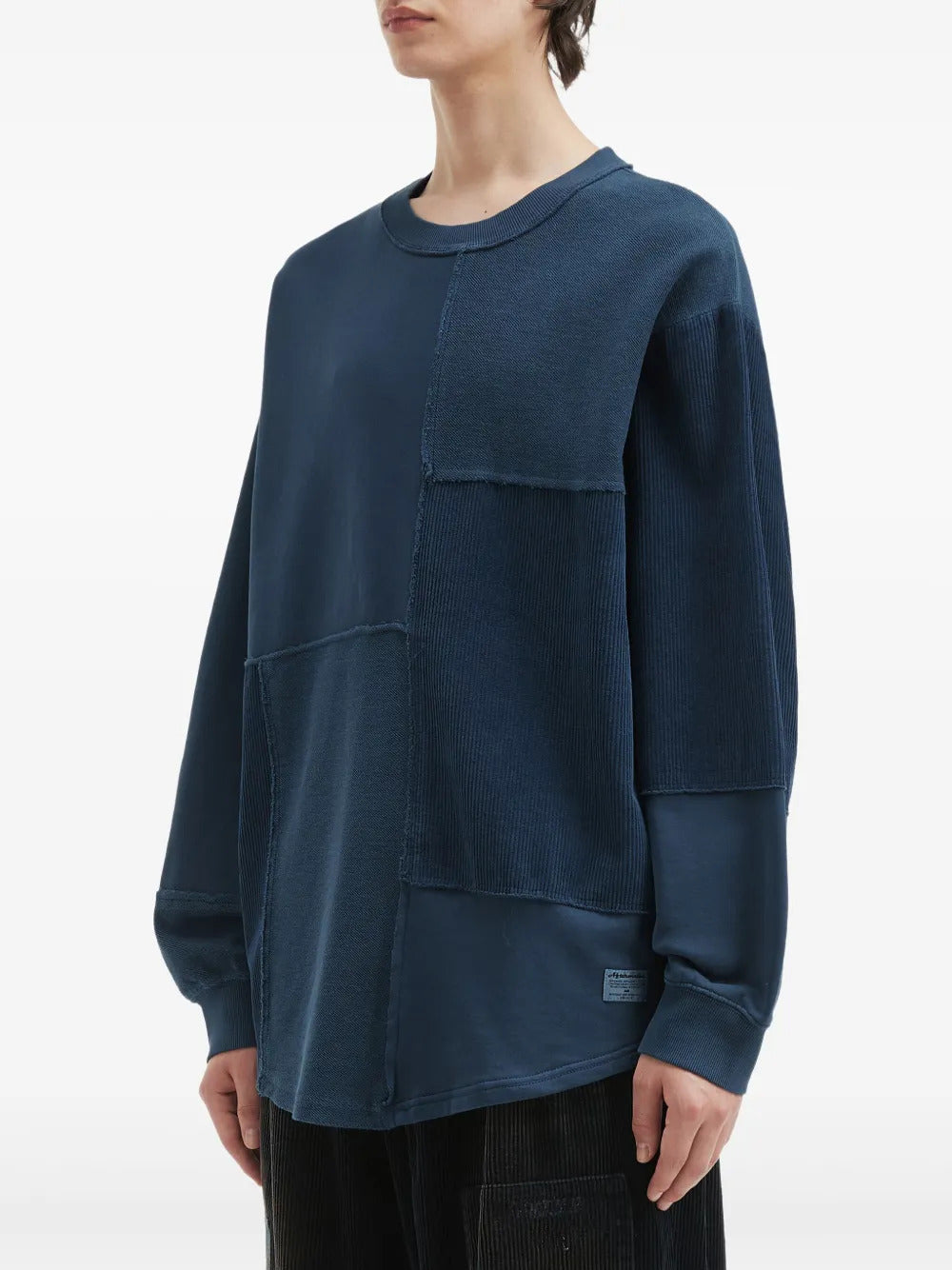 aftermaths  patchwork crew-neck sweatshirt