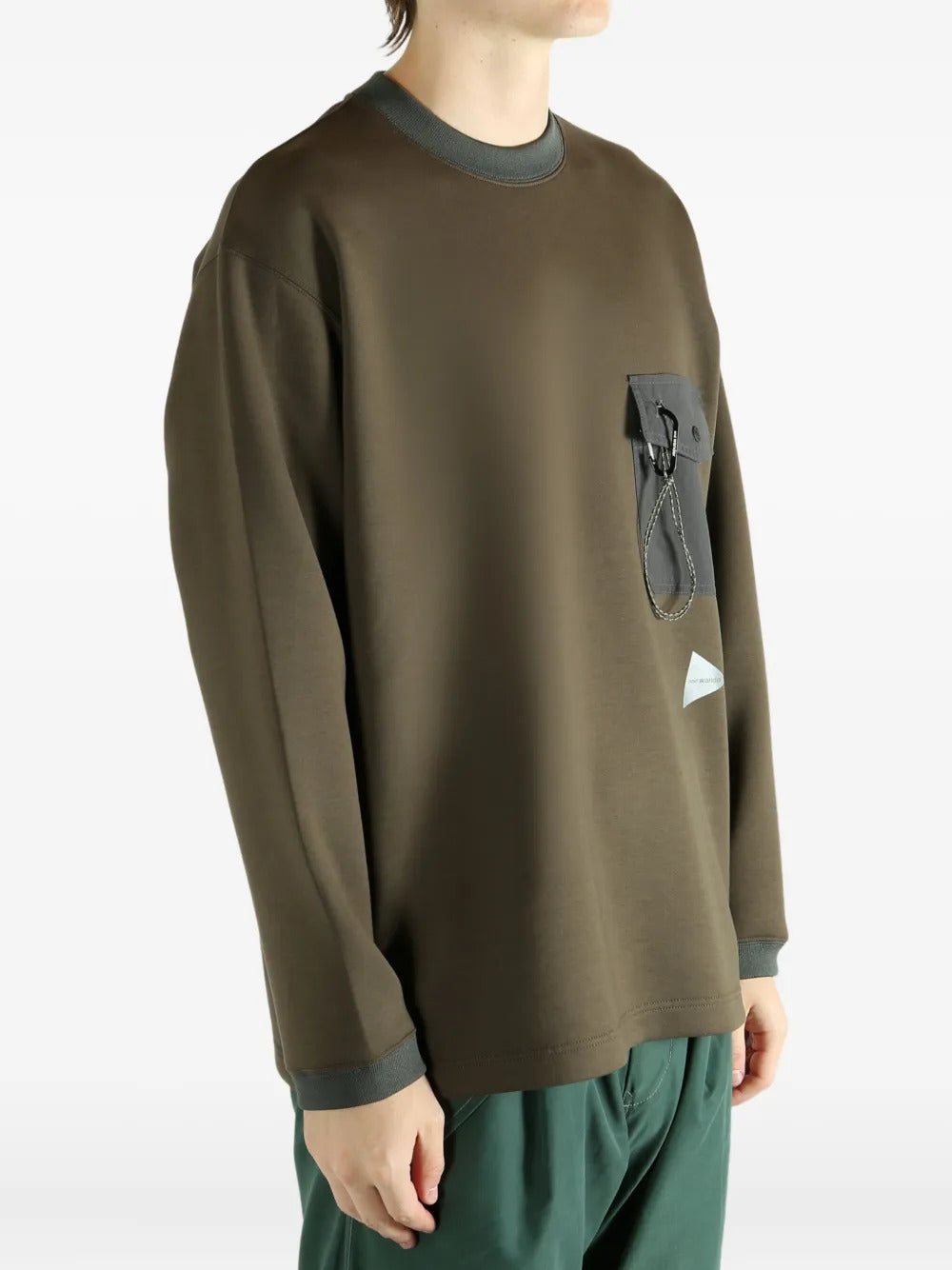 and Wander chest-pocket crew-neck sweatshirt
