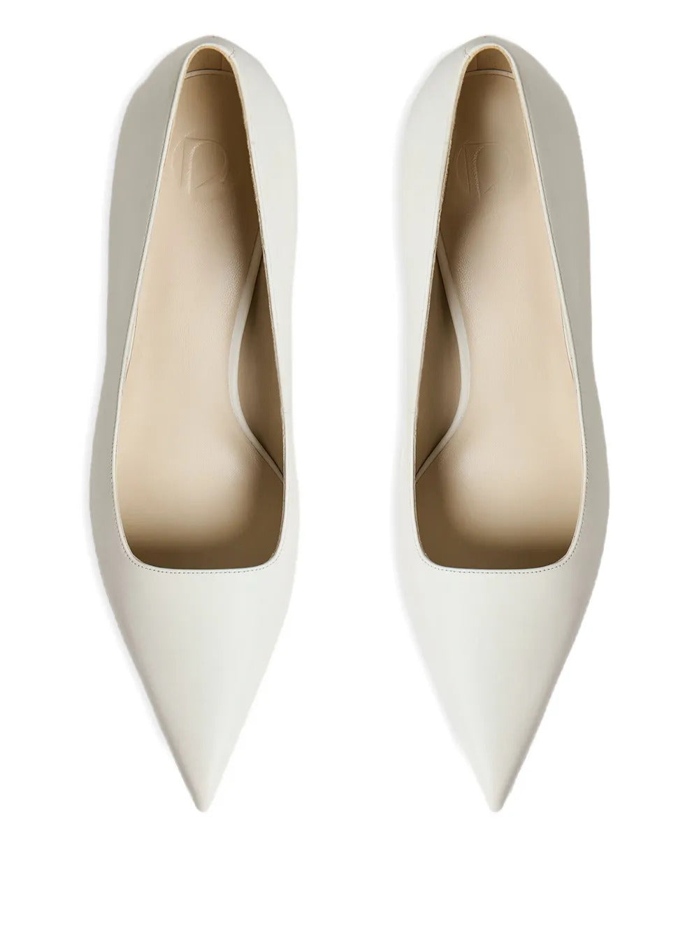 12 STOREEZ  70mm leather heeled pumps