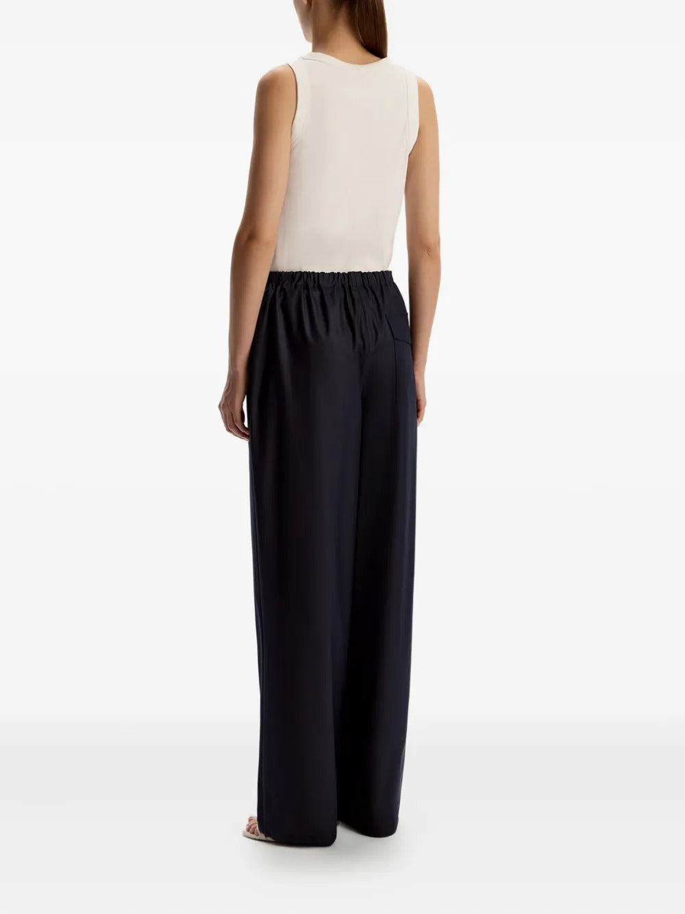 12 STOREEZ  drawstring straight-leg trousers
