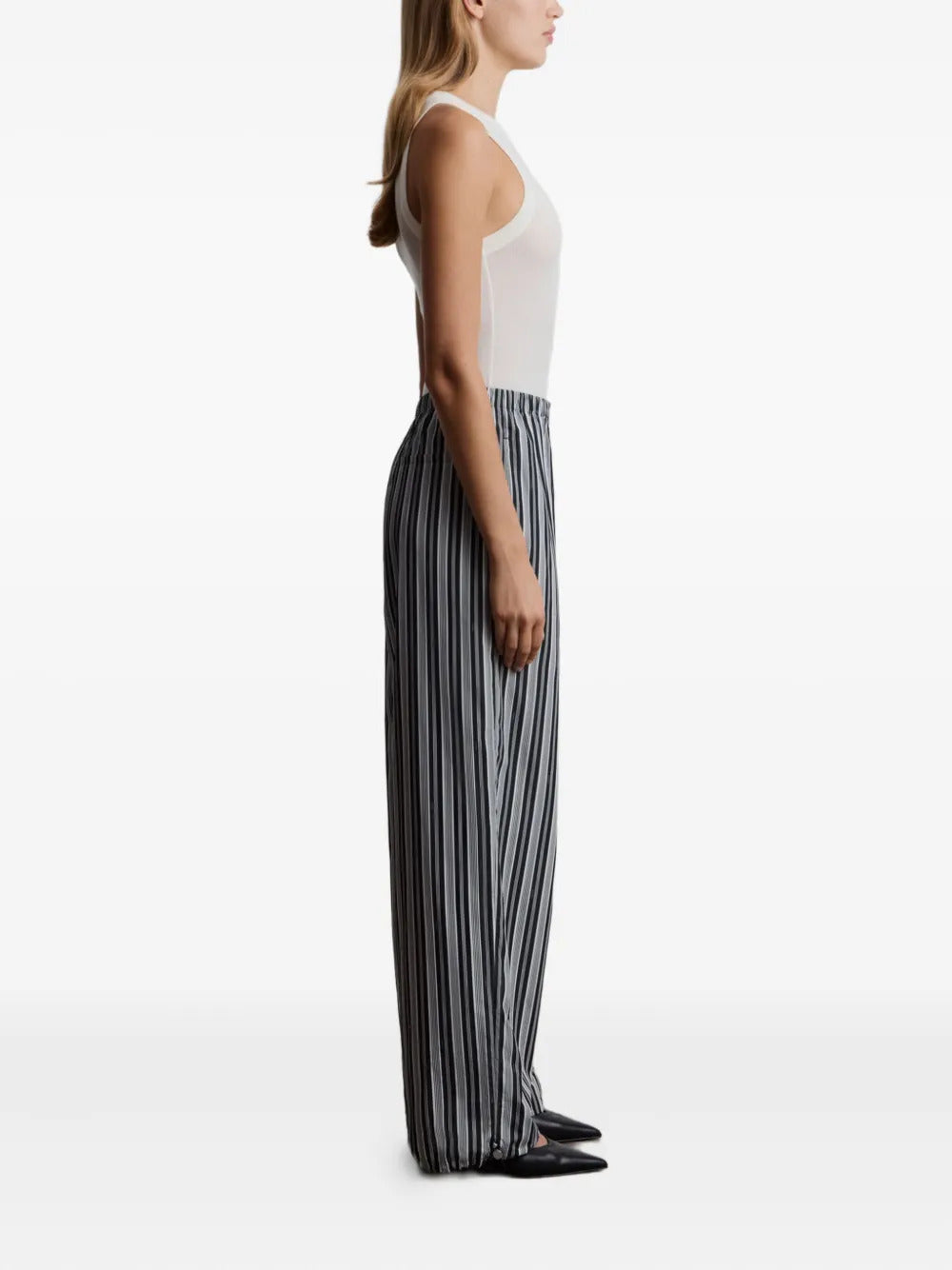 12 STOREEZ  striped straight-leg trousers