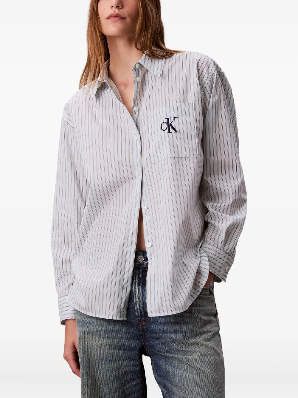 Calvin Klein Jeans  striped pocketed shirt