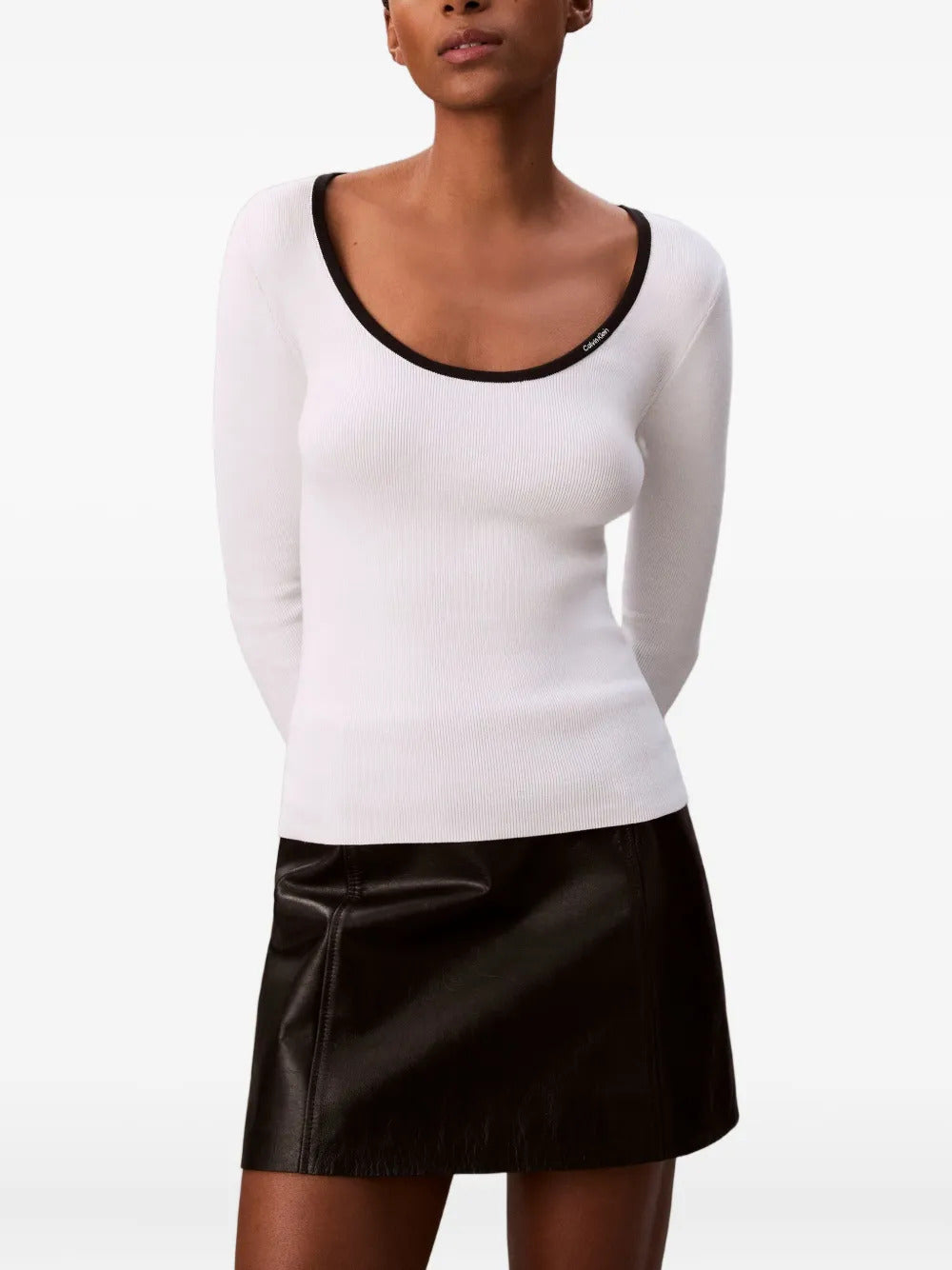 Calvin Klein Jeans  ribbed trim t-shirt