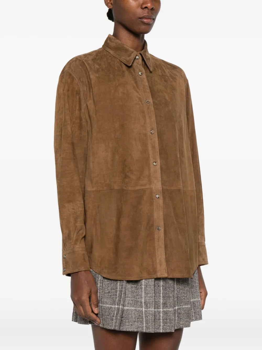 Brunello Cucinelli panelled button shirt