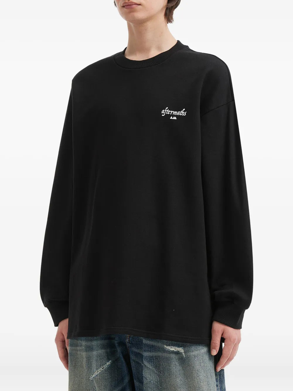 aftermaths  logo-embroidered sweatshirt