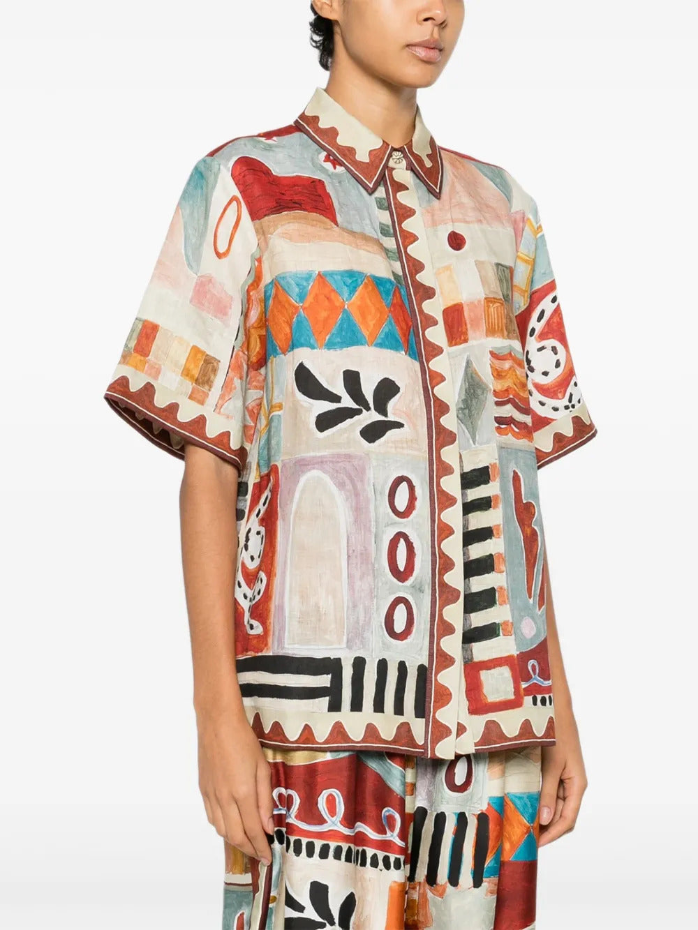 ALEMAIS  Michelle abstract-print shirt