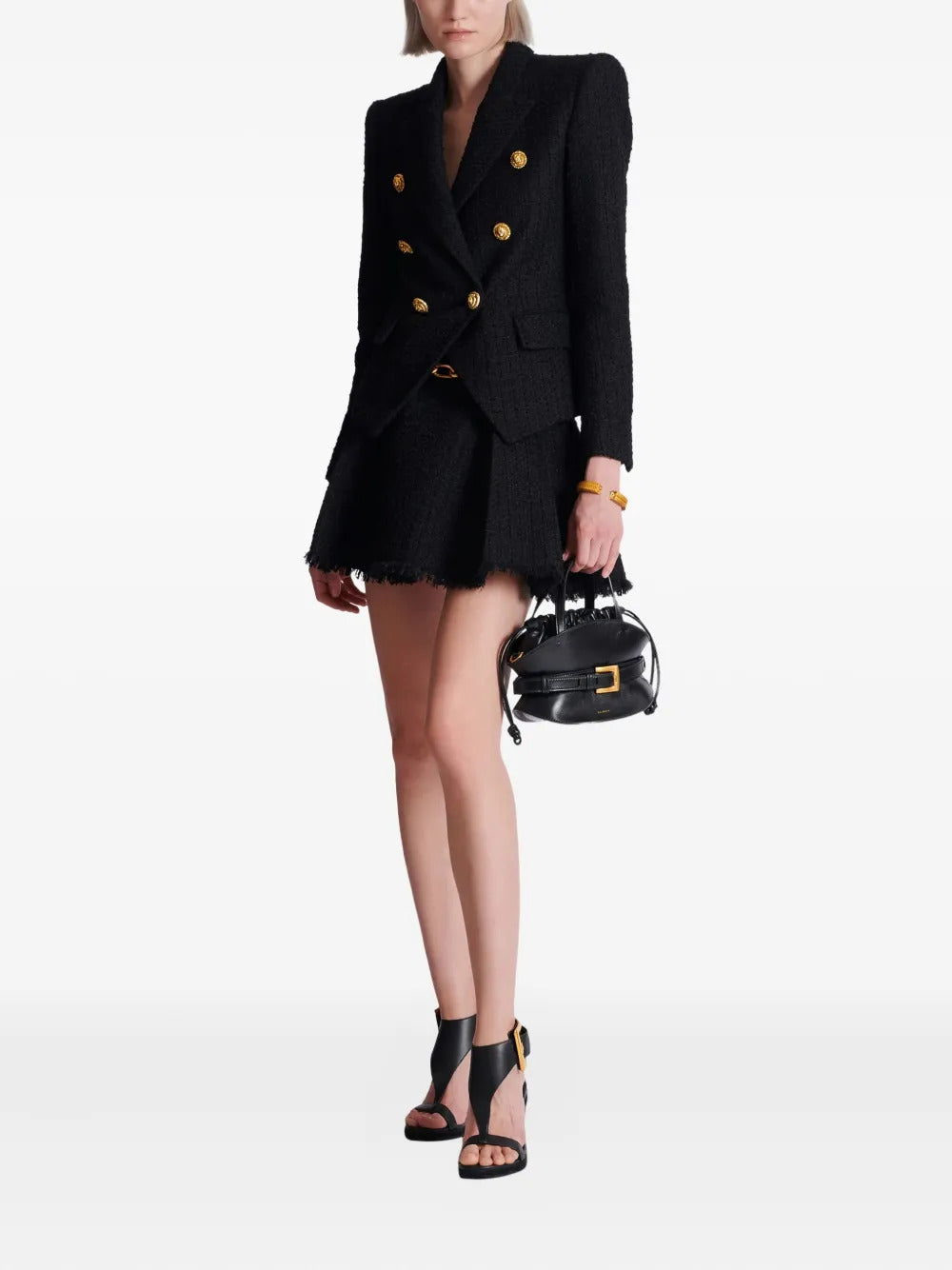 Balmain six-button tweed jacket