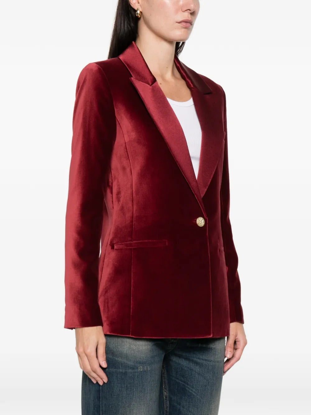 alice + olivia lapel button jacket