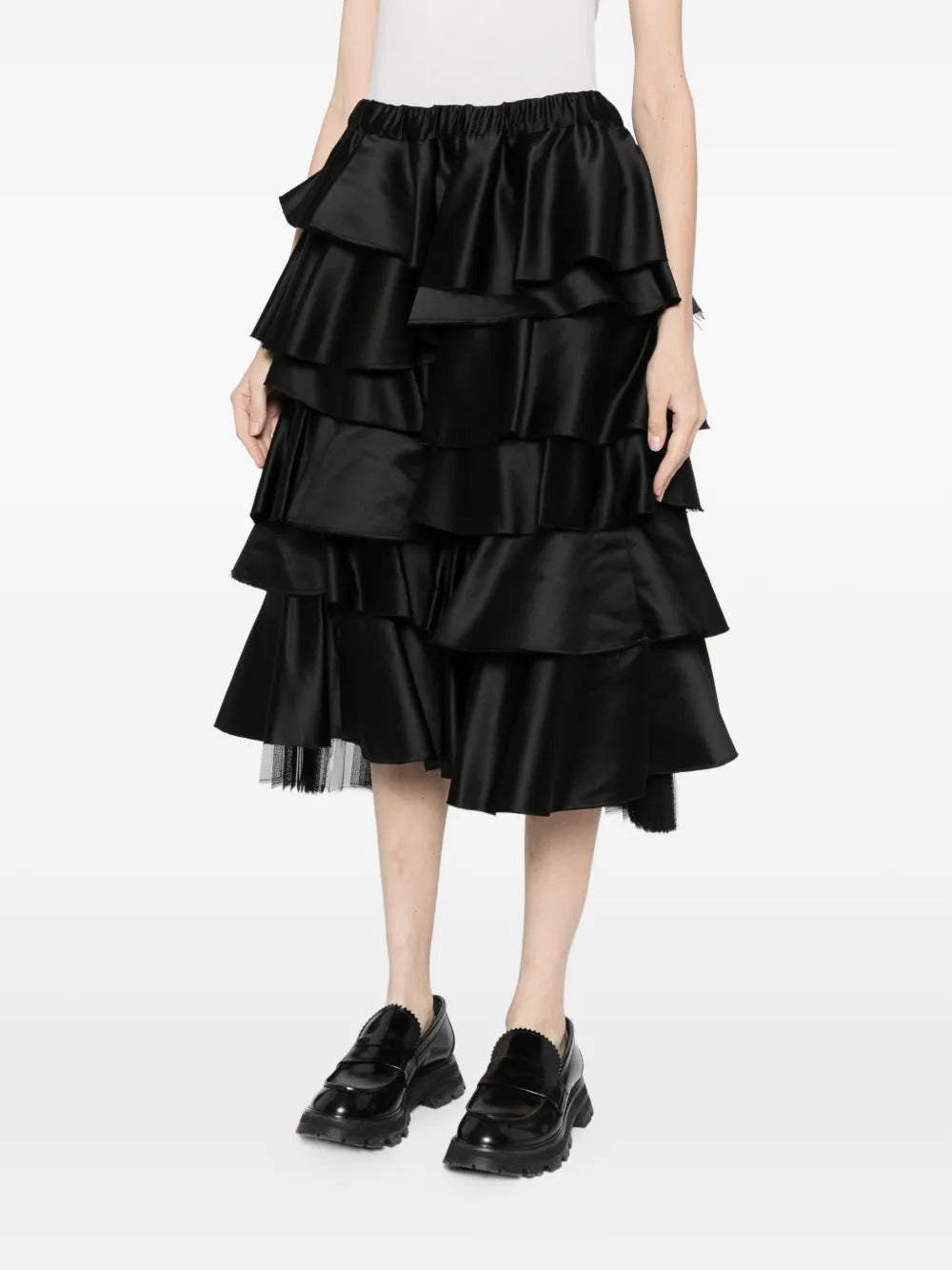 Black Comme Des Garçons  elasticated waistband skirt