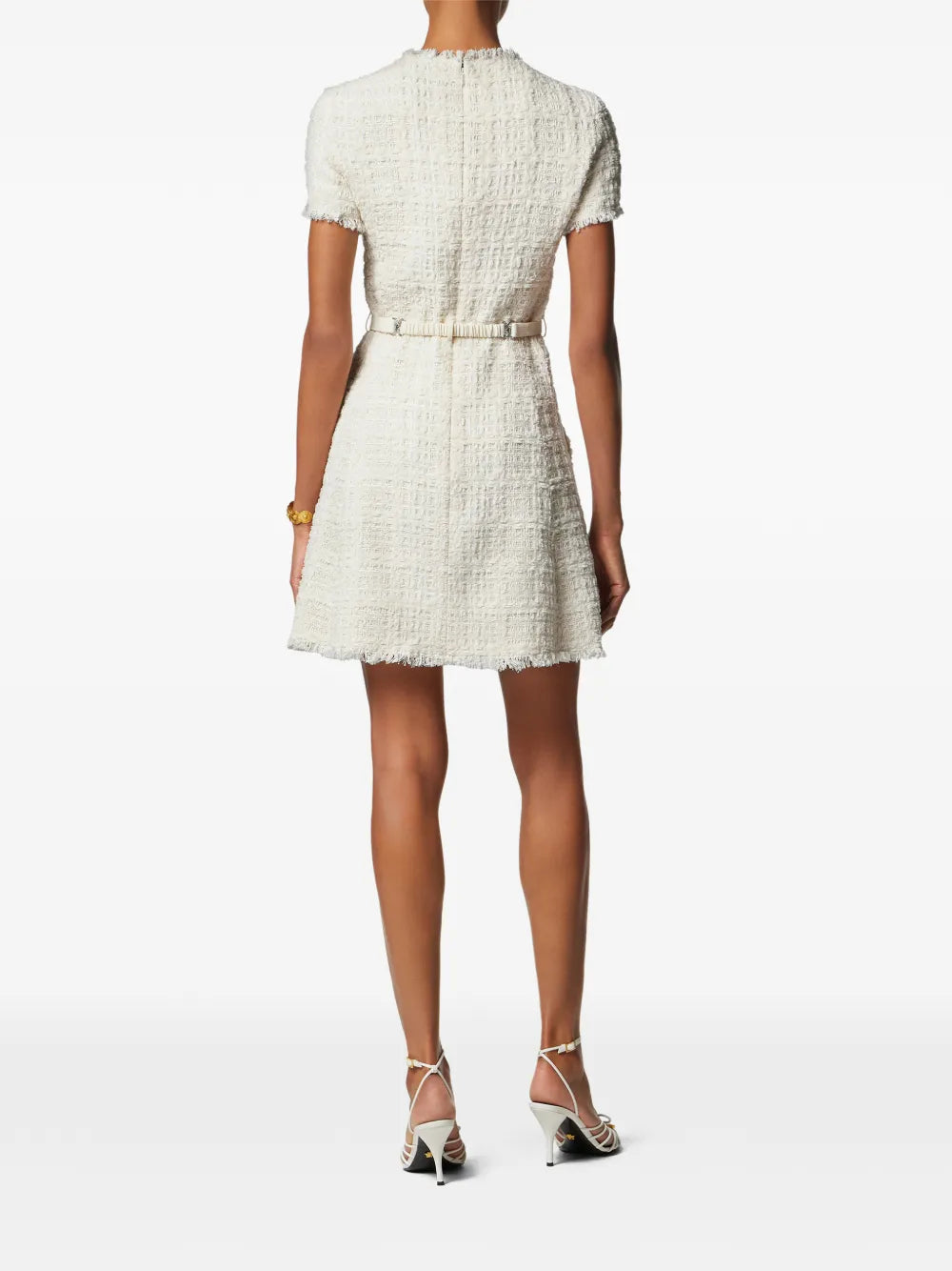 Versace  check-pattern cotton mini dress