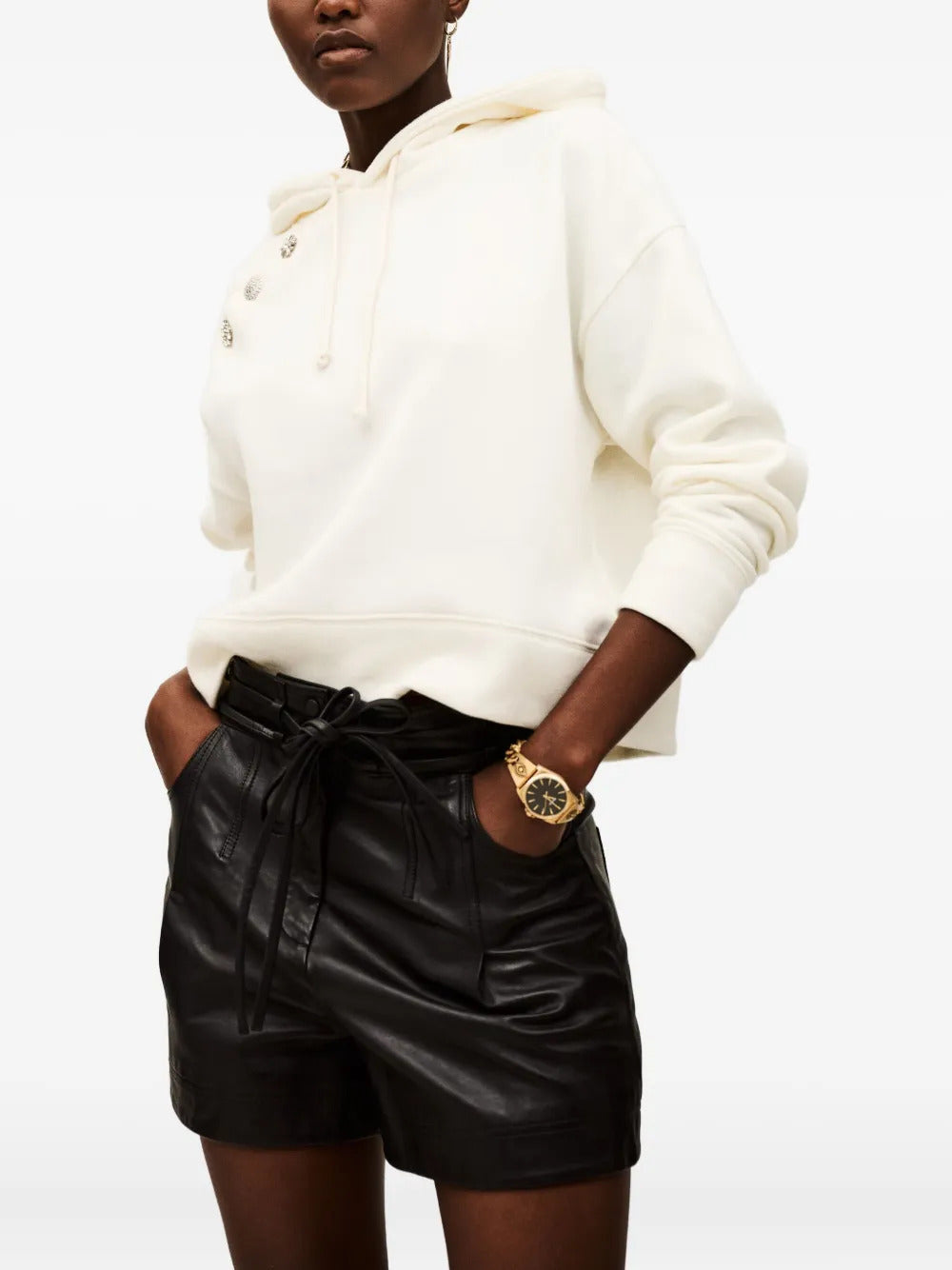 Ba&Sh  Didi embellished hooded hoodie