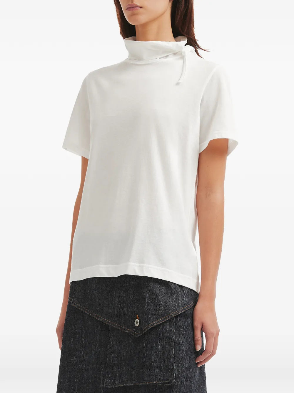 Yohji Yamamoto tie-neck T-shirt