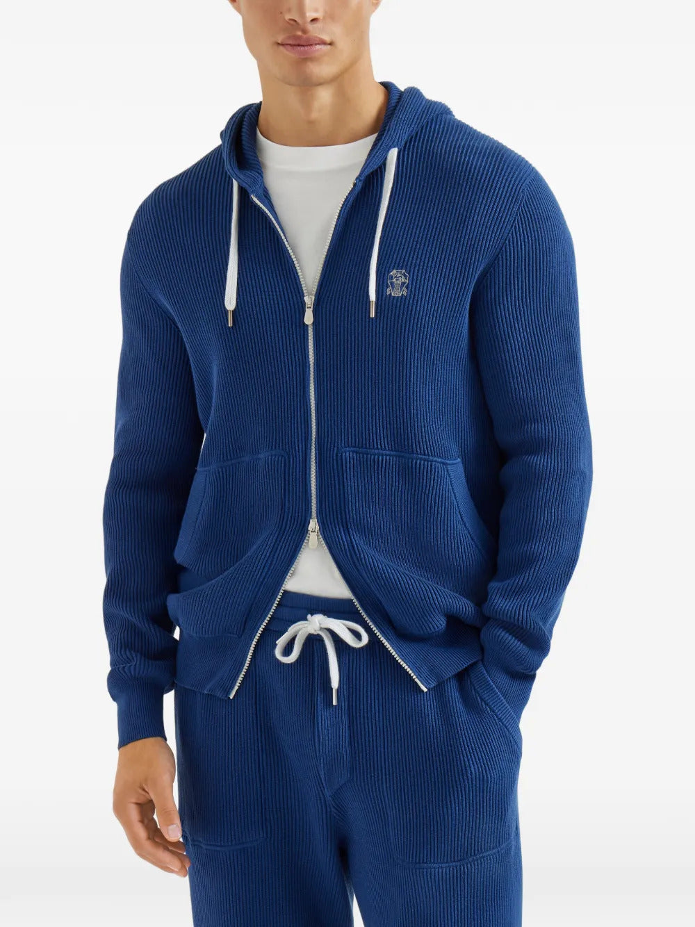 Brunello Cucinelli  ribbed-knit hoodie