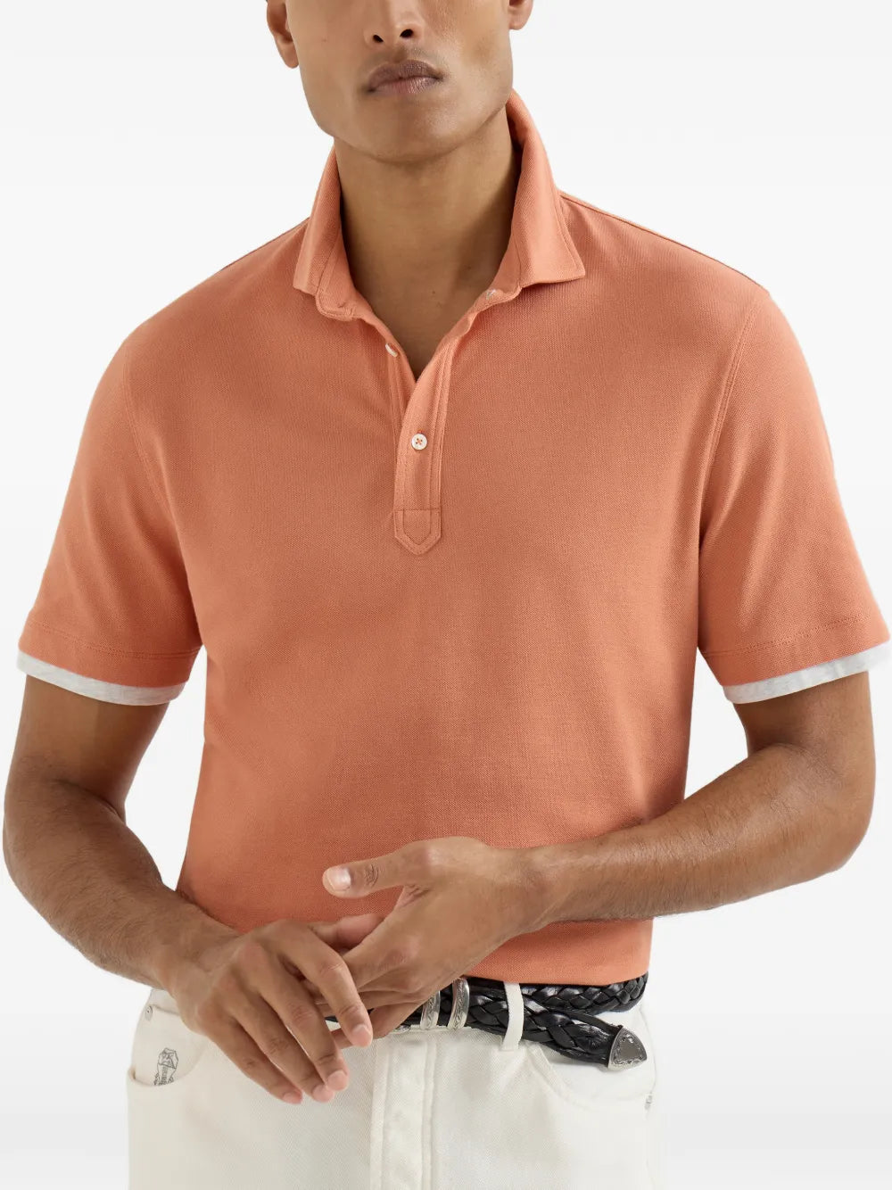 Brunello Cucinelli button-fastening short-sleeve polo shirt