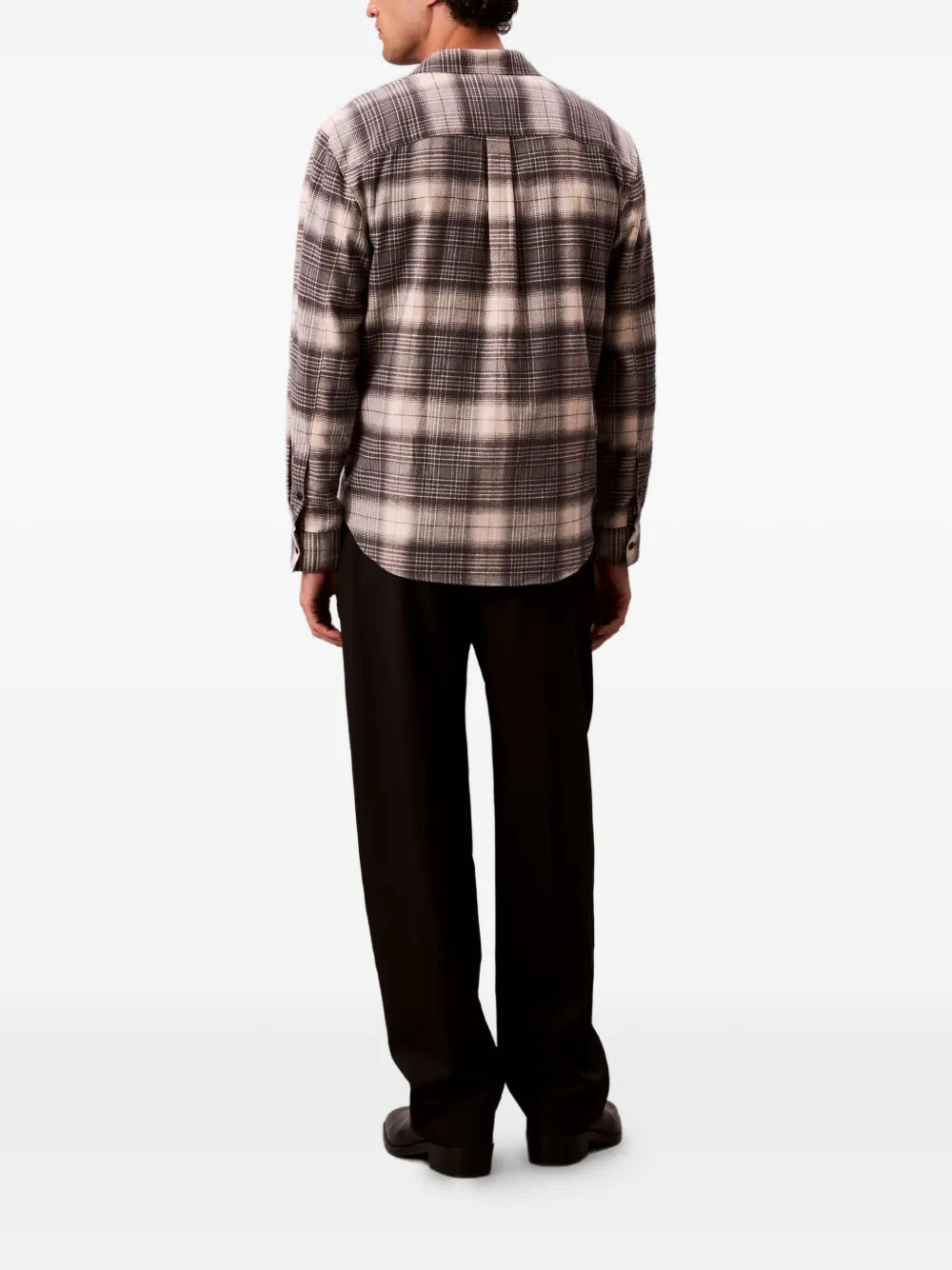 Calvin Klein  checked-pattern long-sleeved shirt