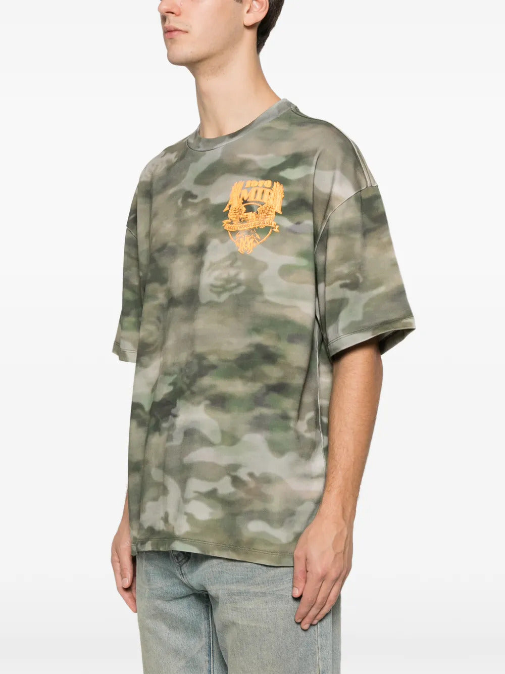 AMIRI  camouflage logo-print T-shirt