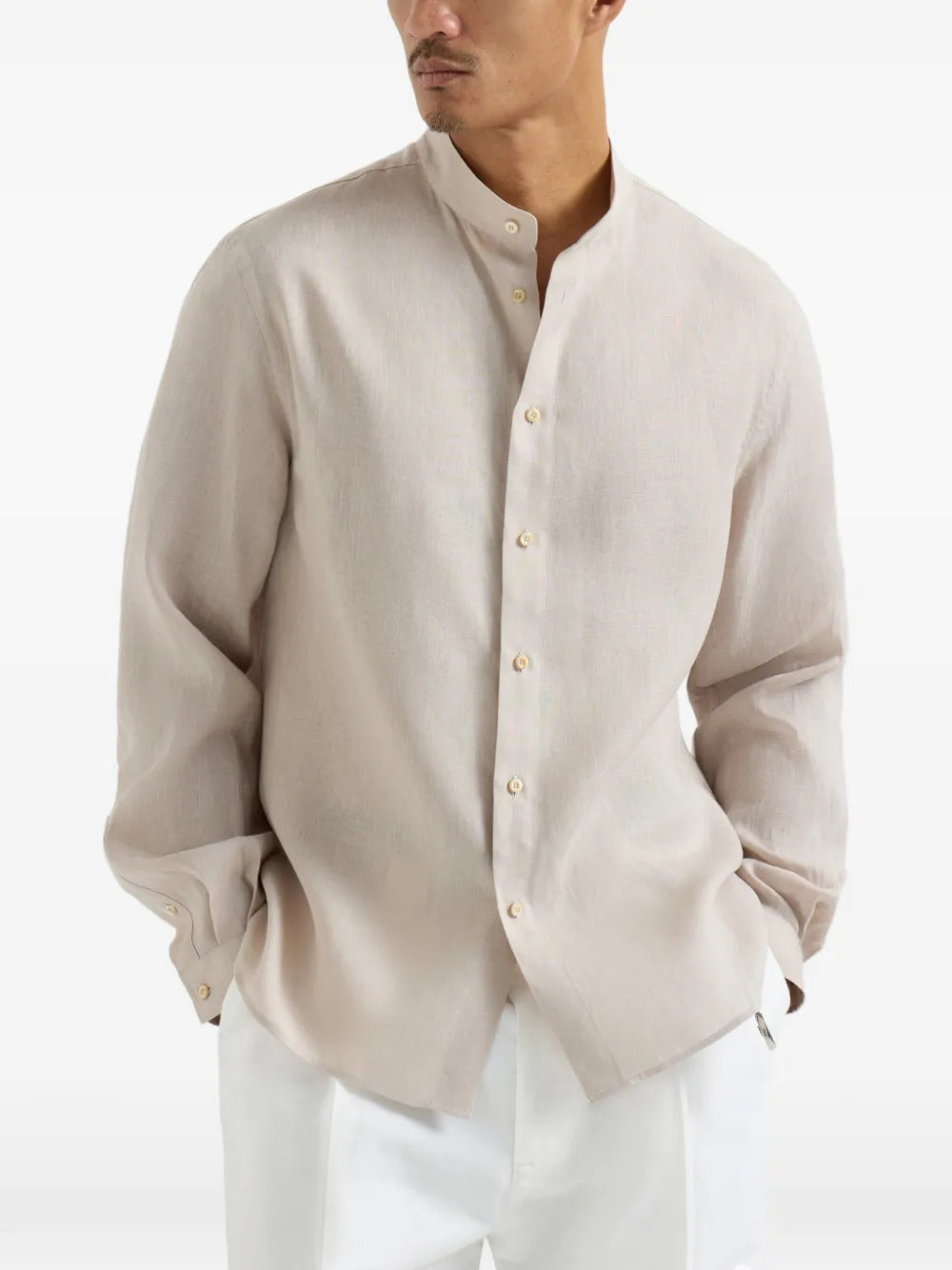 Brunello Cucinelli  mandarin-collar shirt