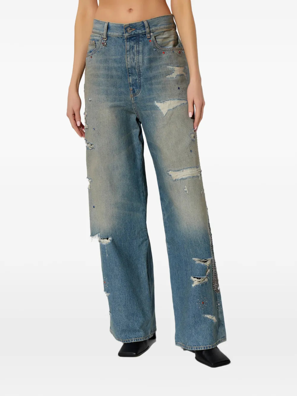 AMIRI distressed embellished jeans
