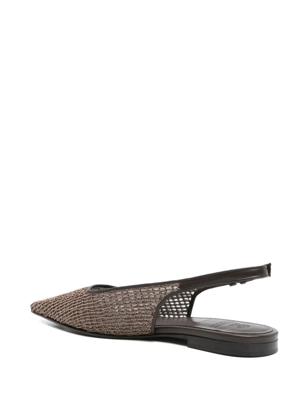 Brunello Cucinelli embellished pointed flat pumps