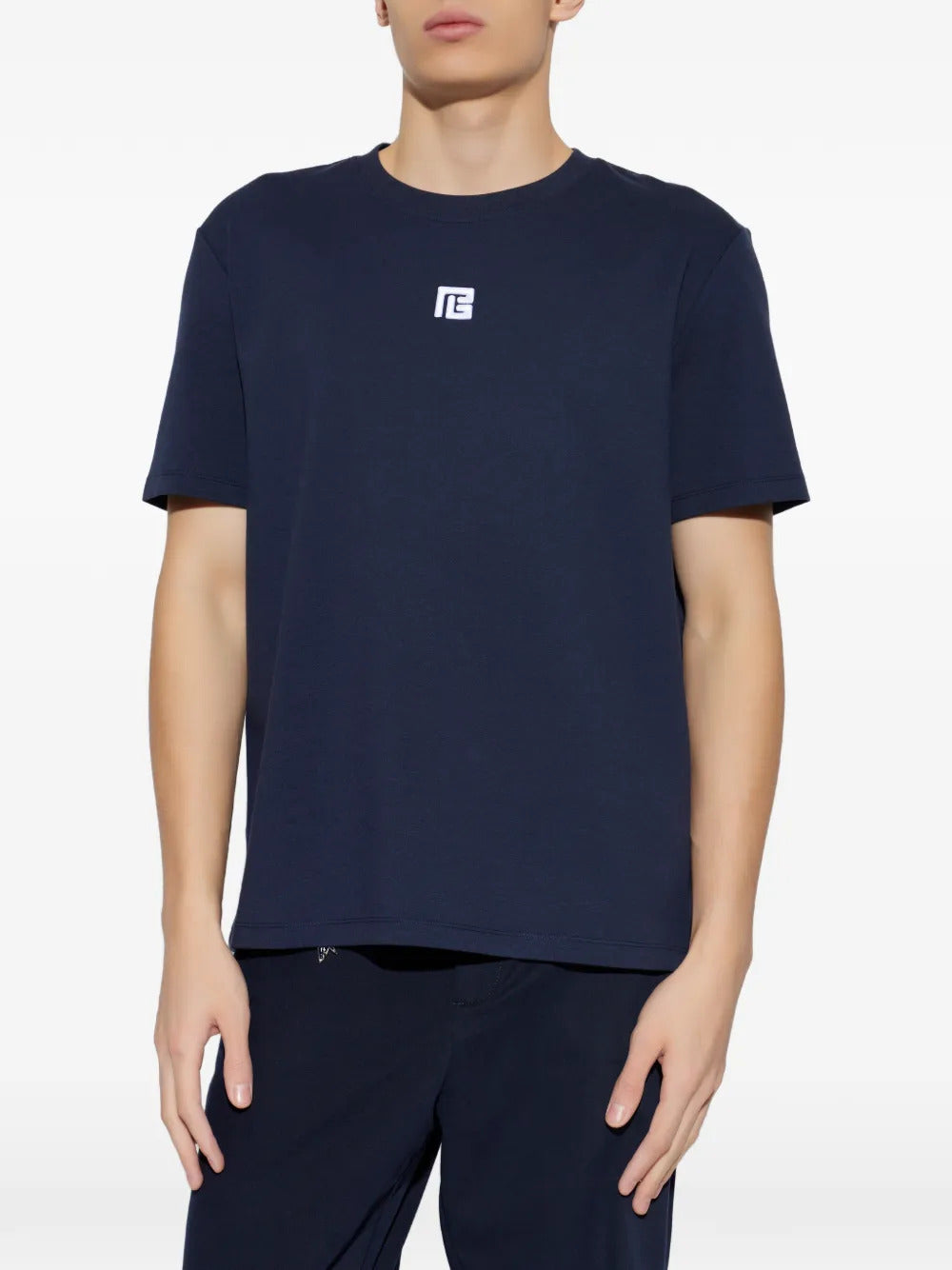 Balmain  logo-embroidered crew-neck T-shirt
