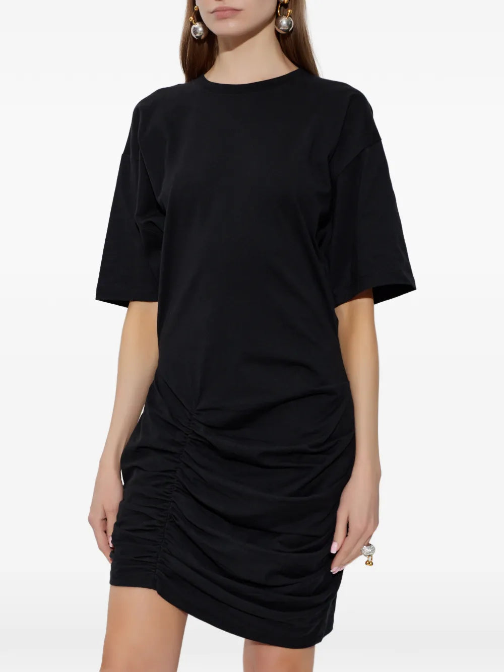 Balmain  ruched-detail T-shirt dress