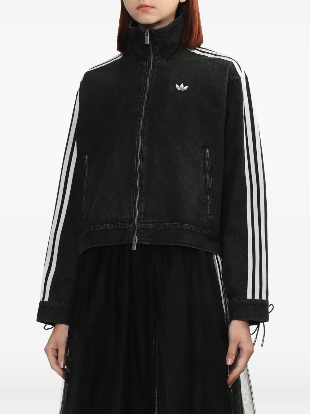 adidas zip-up denim jacket