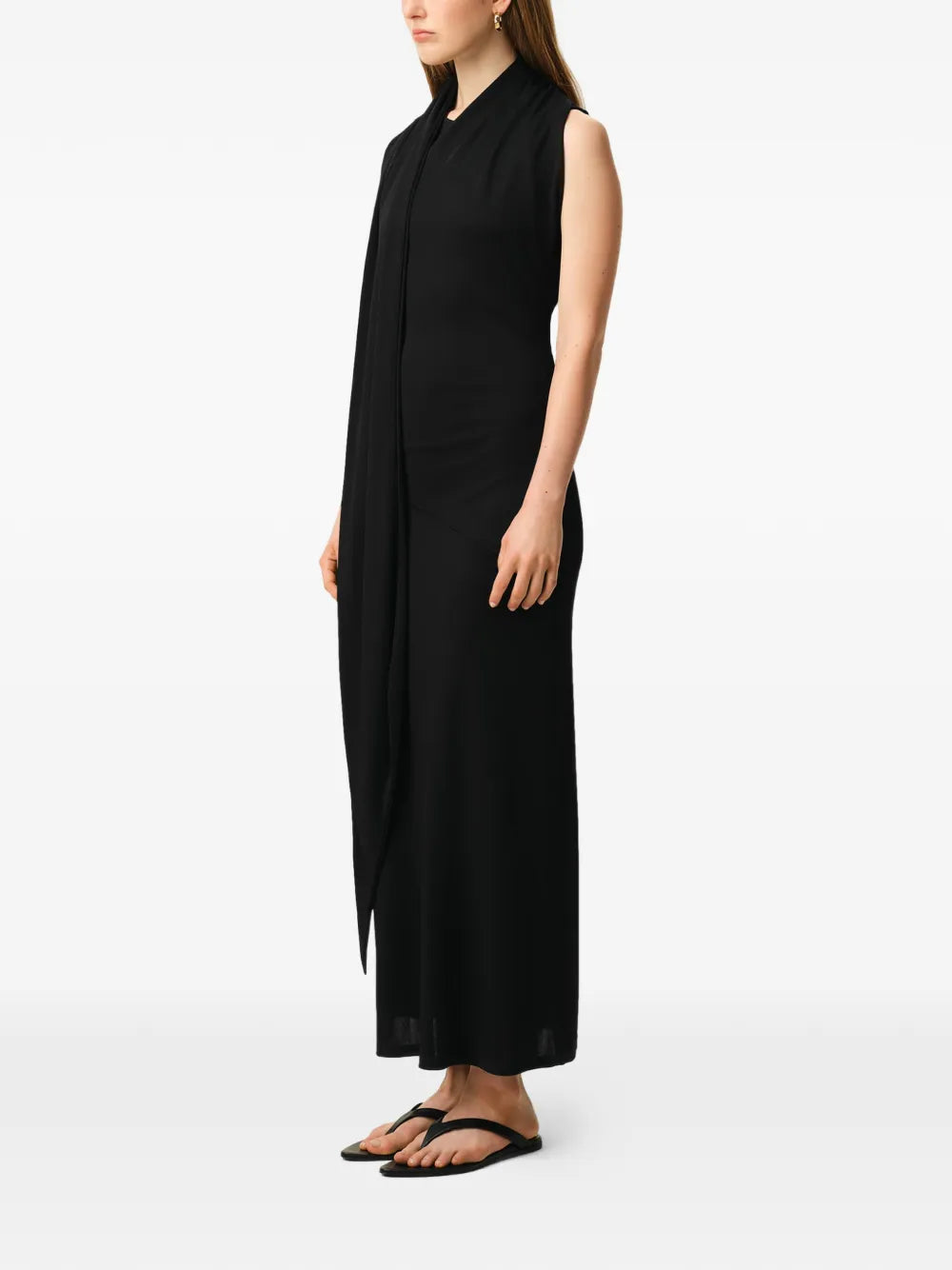 AMI Paris  sleeveless lavaliere maxi dress