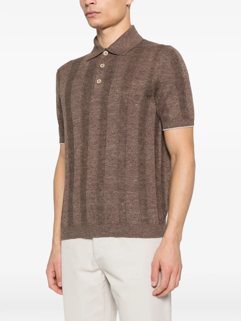 Brunello Cucinelli  ribbed polo shirt