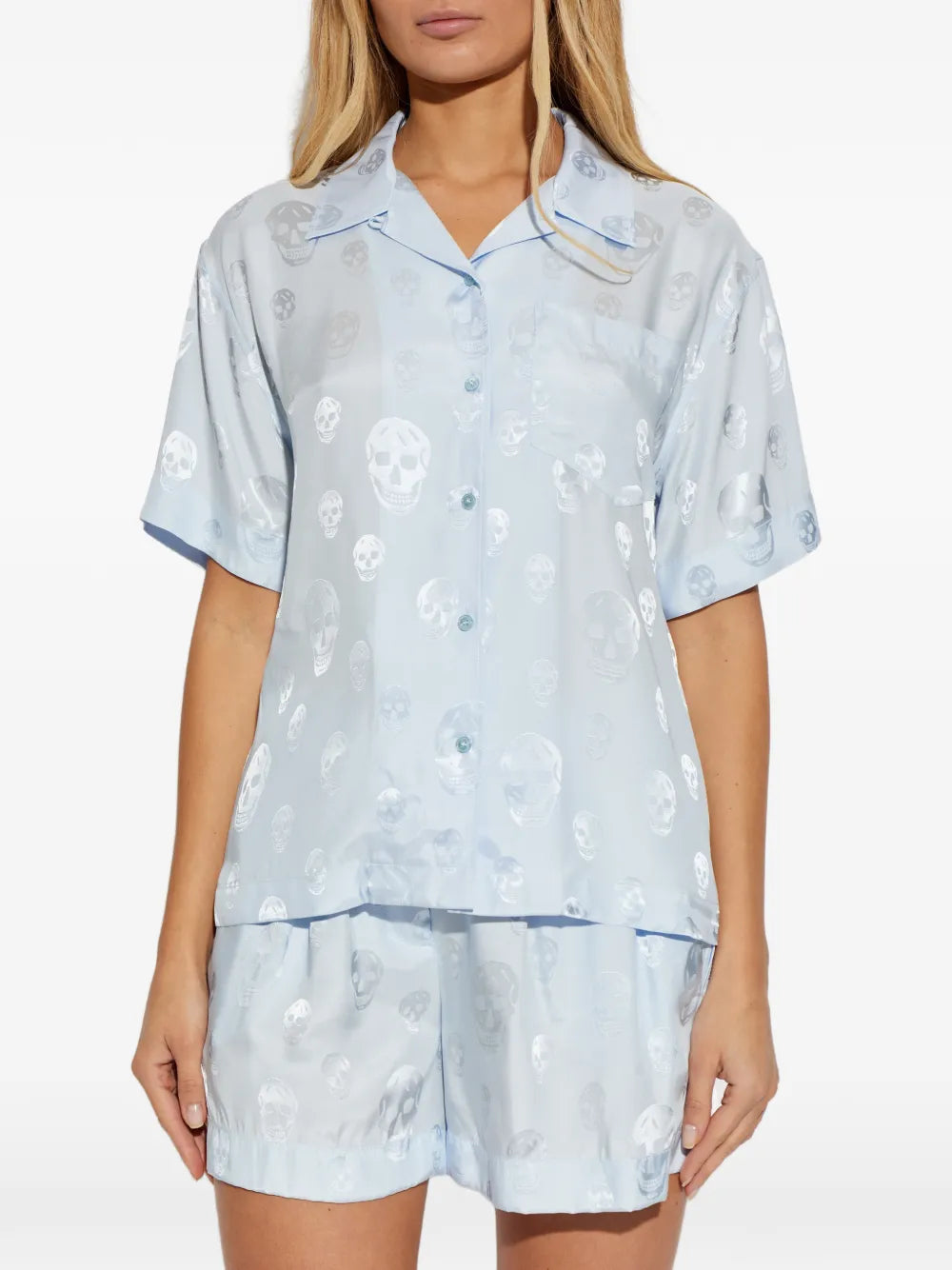 Alexander McQueen skull-print button shirt