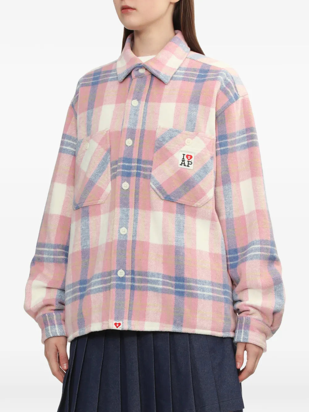 A BATHING APE®  pocket plaid shirt
