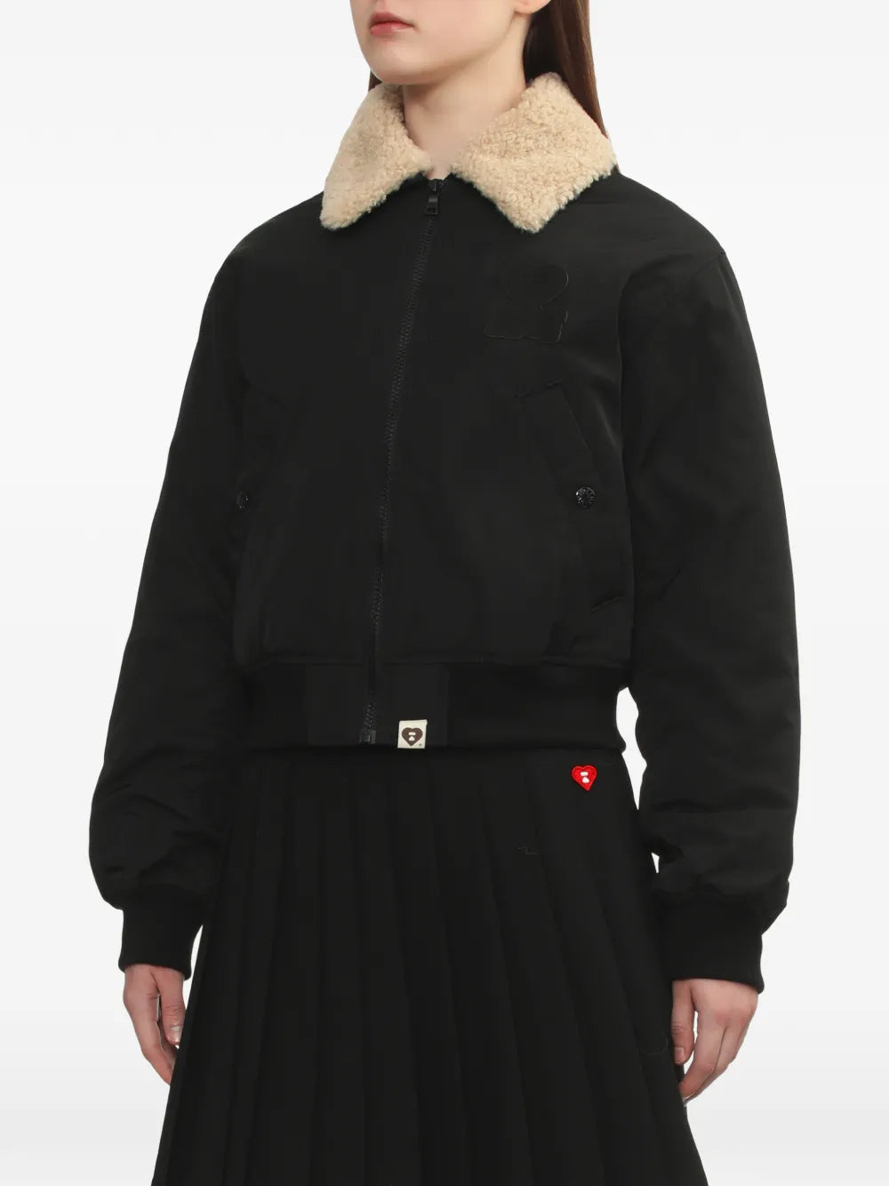 A BATHING APE®  collared heart jacket