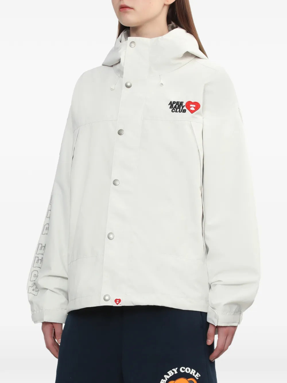A BATHING APE®  hooded logo jacket