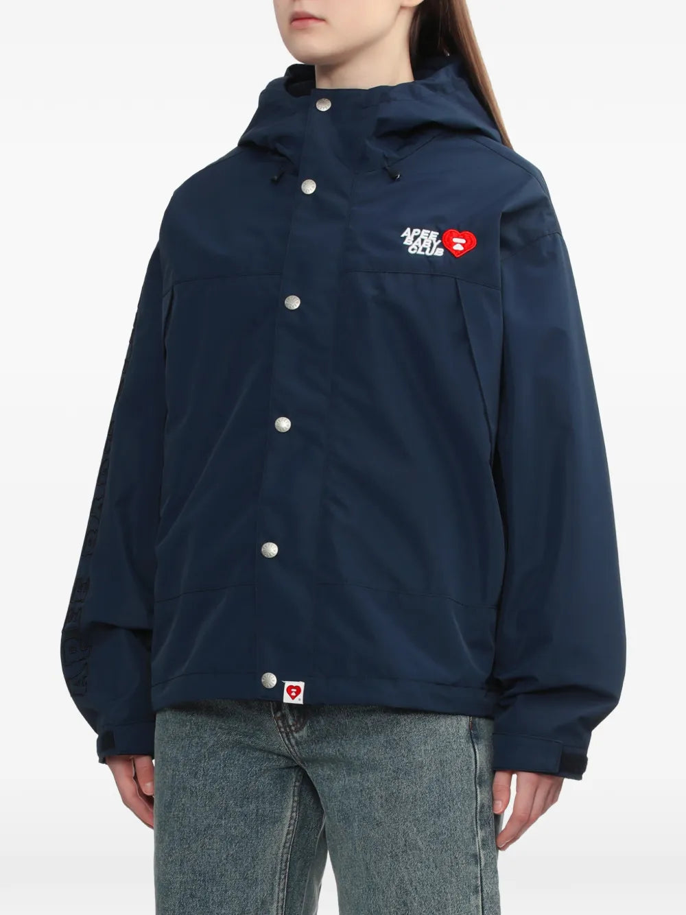 A BATHING APE®  logo hooded jacket