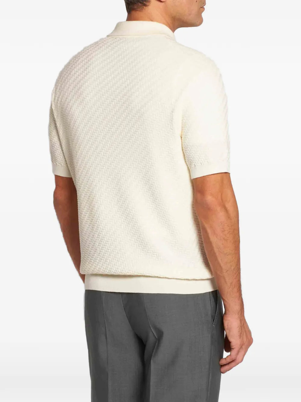 Brioni  weaving short-sleeve polo shirt