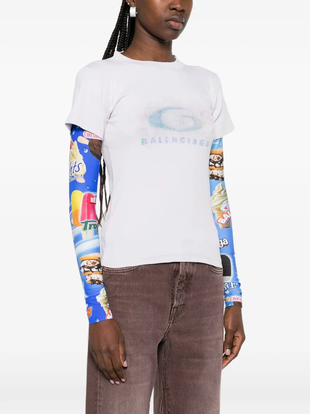 Balenciaga  logo-detail long-sleeve T-shirt