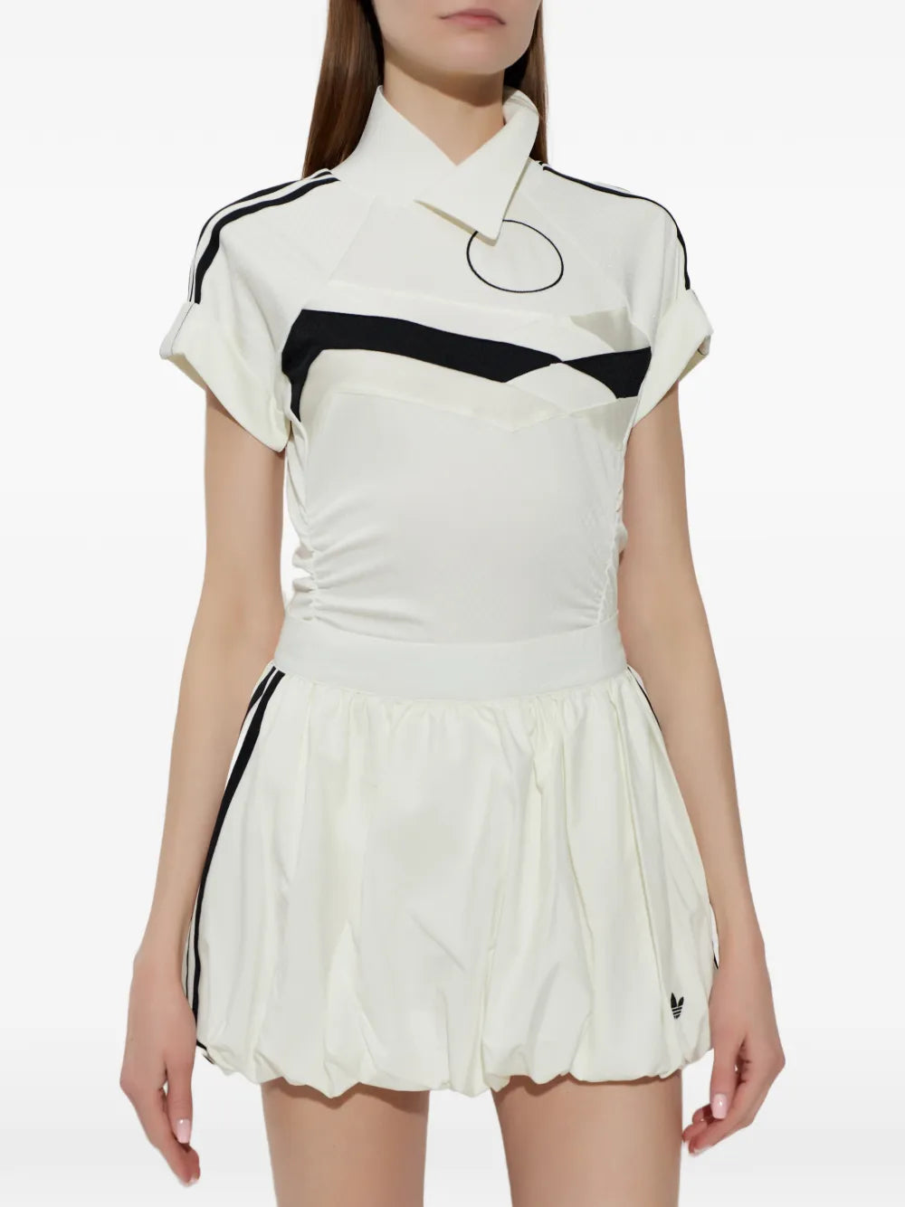 adidas  three-stripe-sleeve T-shirt