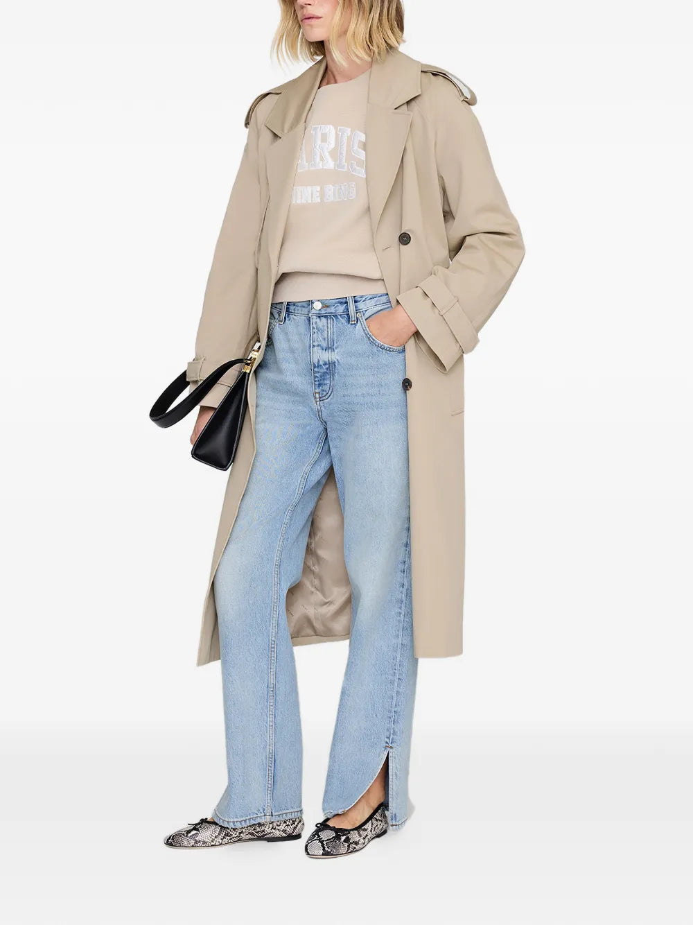 ANINE BING  Paris graphic print sweatshirt